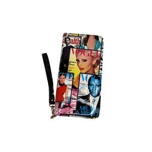 Fashion Vogue Magazine Clutch Wallet Purse, Zipper Wristlet